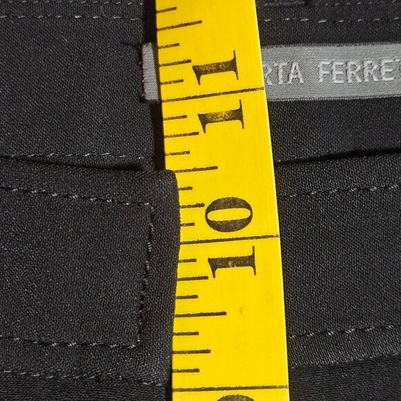 Alberta Ferretti Black Pants Women 10 Business Court Elegant Boho Chic Authentic - Picture 16 of 16